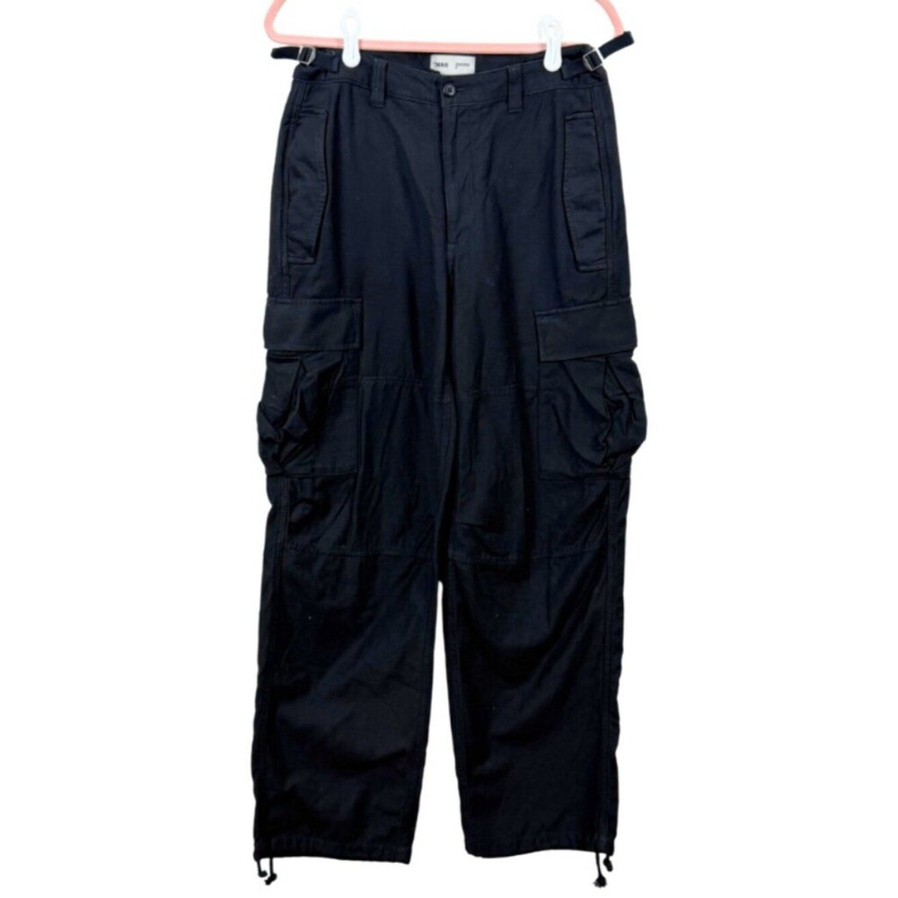 Tna by Aritzia | Black SoftSupply Cotton Mid Rise Relaxed Supply Cargo Pants 8